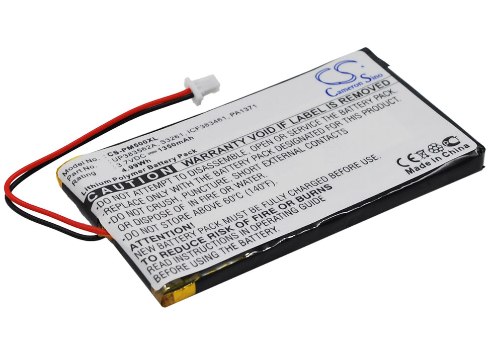 CS-PM500XL : Battery for Palm M515, M500, M505 - Replaces Palm UP383562A, S3261, ICF383461 and others