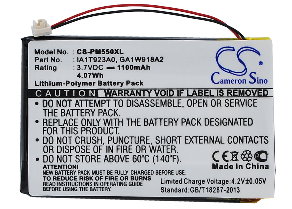 CS-PM550XL : Battery for Palm M550, Tungsten T1, Tungsten T2 and others - Replaces Palm IA1TA16A0, IA1W721H2, IA1T923A0 and others