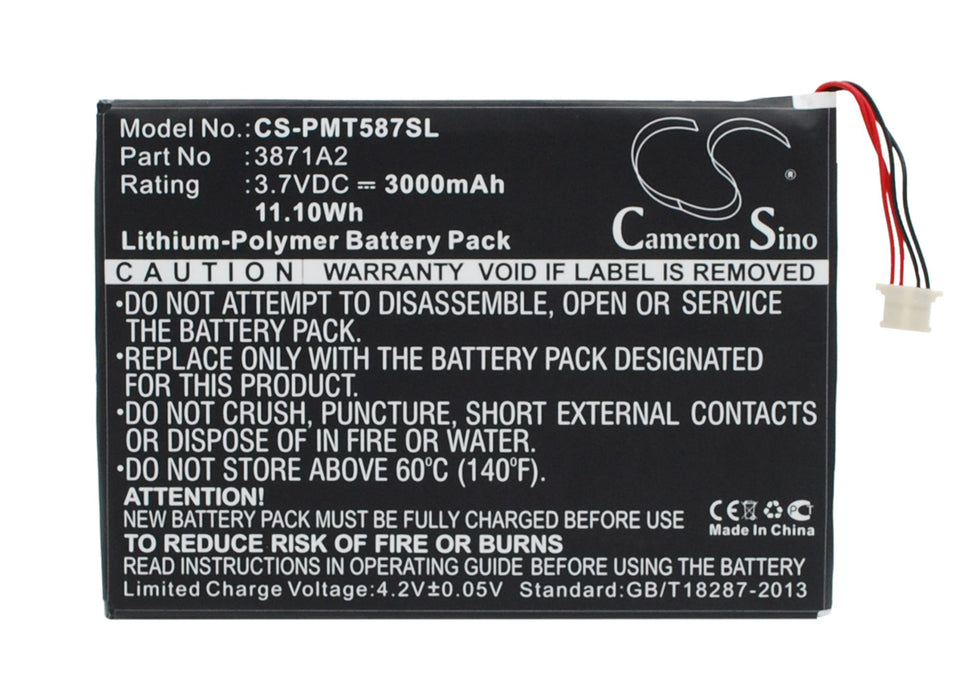 CS-PMT587SL : Battery for Prestigio Multipad 7.0 Ultra Duo, PMT5877C - Replaces Prestigio 3871A2