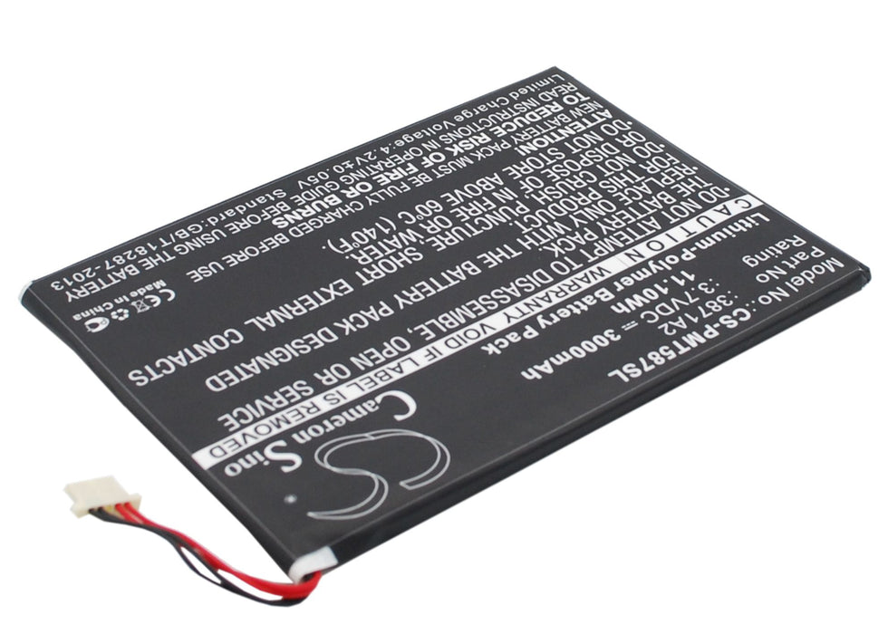 CS-PMT587SL : Battery for Prestigio Multipad 7.0 Ultra Duo, PMT5877C - Replaces Prestigio 3871A2