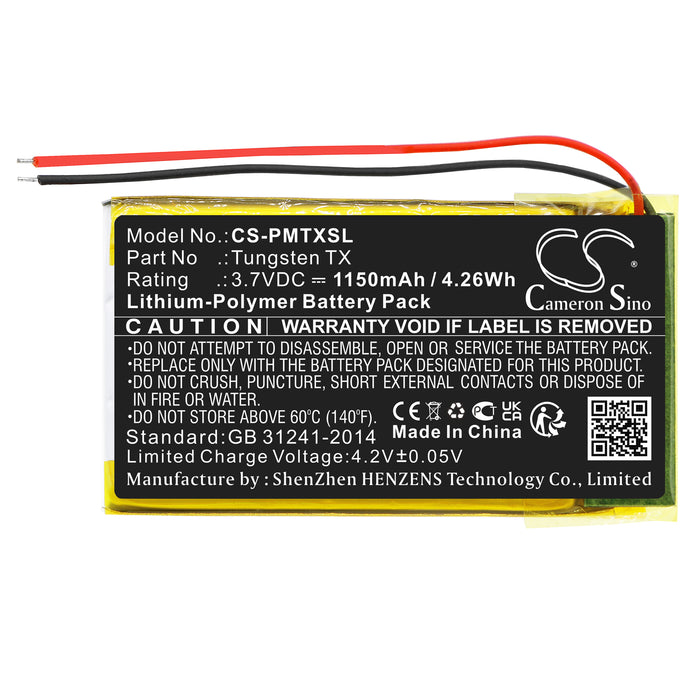 Batterie de poche pour Palm Tungsten TX, PDA, type articulation Polymère, Volts 1250 V, 3.70 mAh, 4,63 Wh 44 Batterie de poche pour Palm Tungsten TX, PDA, type articulation Polymère, Volts 1250 V, 3.70 mAh, 4,63 Wh 44