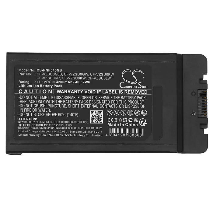 CS-PNF540NB : Battery for Panasonic CF-54 - Replaces Panasonic CF-VZSU0GJS, CF-VZSU0GW, CF-VZSU0KJS and others
