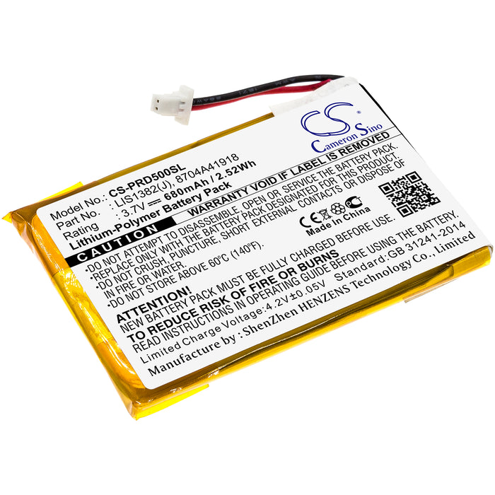 CS-PRD500SL : Battery for Sony Portable Reader PRS-500, Portable Reader PRS-505, Portable Reader PRS-505SC/JP and others - Replaces Sony 1-756-769-11, LIS1382(J), 8704A41918