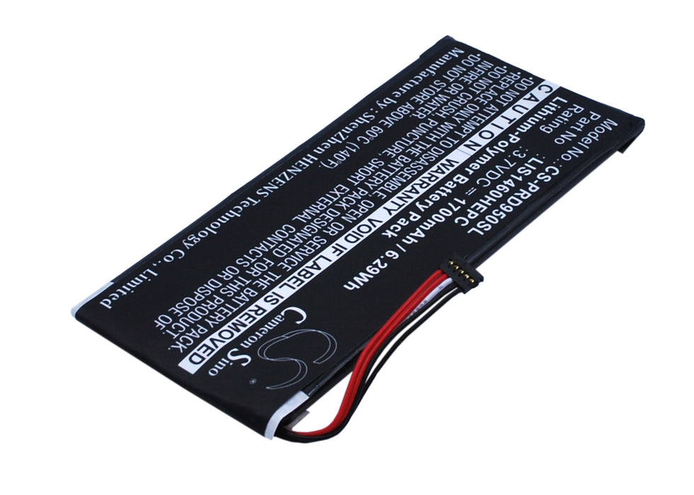 CS-PRD950SL : Battery for Sony PRS-950, PRS-950SC - Replaces Sony LIS1460HEPC, LIS1460HEPC(SY6), 1-853-020-11