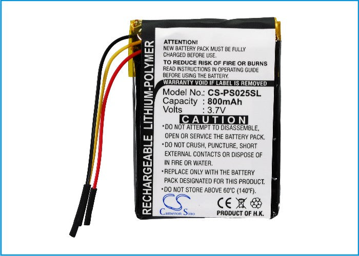 CS-PS025SL : Battery for Philips GoGear SA6015, GoGear SA6025, GoGear SA6025/97 and others