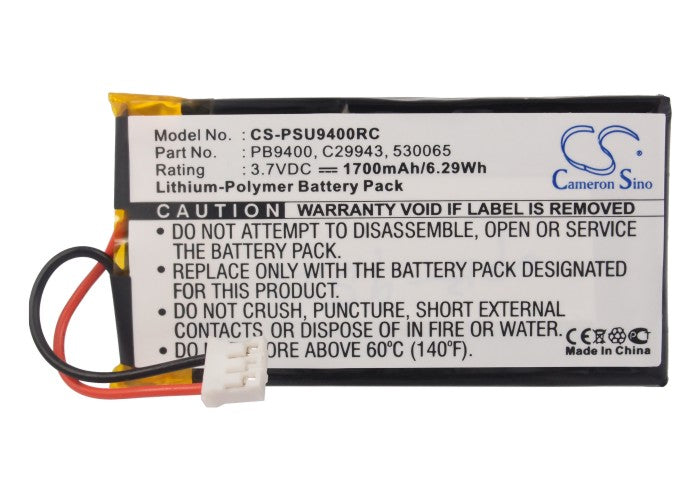CS-PSU9400RC : Battery for Philips Pronto TSU-9400, Pronto TSU-9300, Pronto TSU9300 and others - Replaces Philips PB9400, C29943, 530065