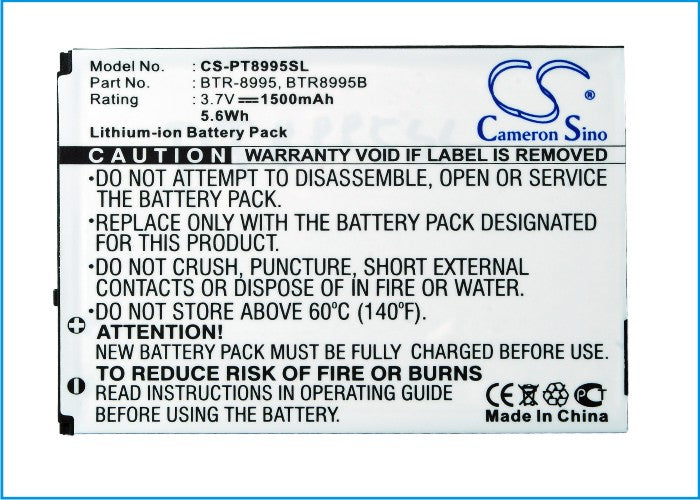 CS-PT8995SL : Battery for Verizon Breakout, Breakout 4G, ADR8995 and others - Replaces Pantech BTR-8995, BTR8995B