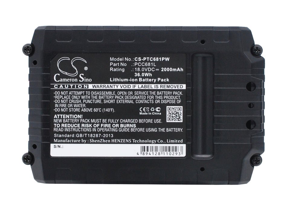 CS-PTC681PW : Battery for Black & Decker ASD18 Typ 1, ASD18 Typ 2, ASD184 Typ 1 and others - Replaces Black & Decker LB20, LB2X4020, LBX20 and others