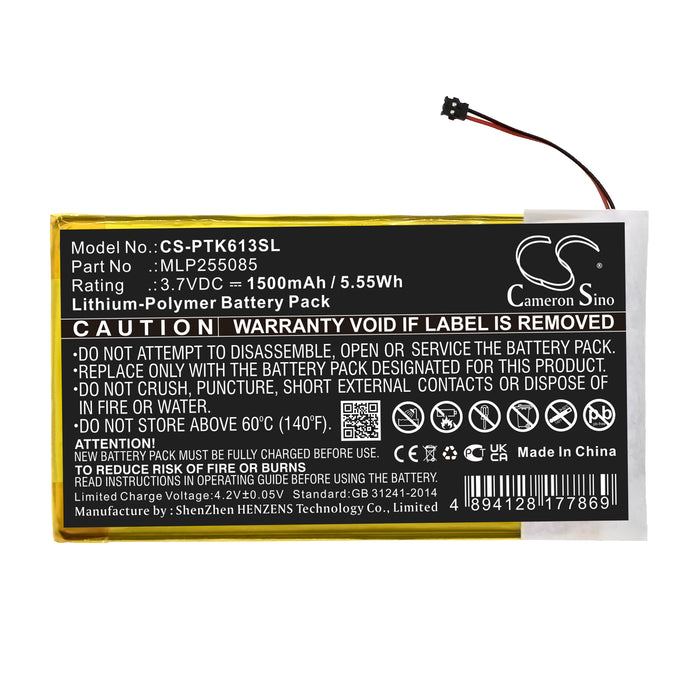 CS-PTK613SL : Battery for Pocketbook 611 Basic, 613 Basic New, Basic Touch 624 and others - Replaces Pocketbook MLP255085