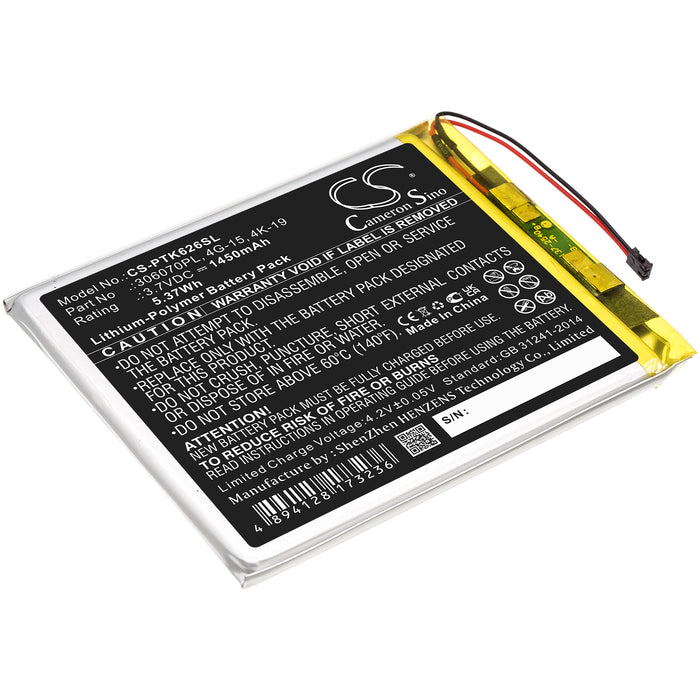 CS-PTK626SL : Battery for Pocketbook 641, 626, 615 and others - Replaces Pocketbook 306070PL, 4G-15, 4K-19