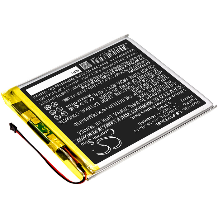 CS-PTK626SL : Battery for Pocketbook 641, 626, 615 and others - Replaces Pocketbook 306070PL, 4G-15, 4K-19