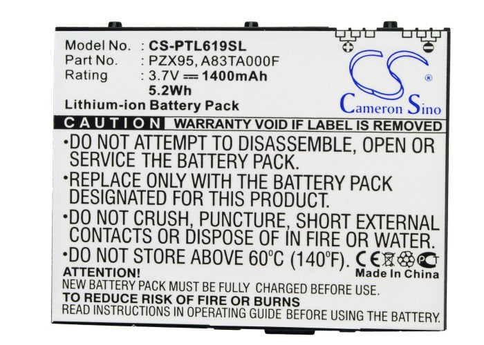 CS-PTL619SL : Battery for Pharos M619, Mercury 619, Traveler 619 and others - Replaces Pharos PZX95, A83TA000F