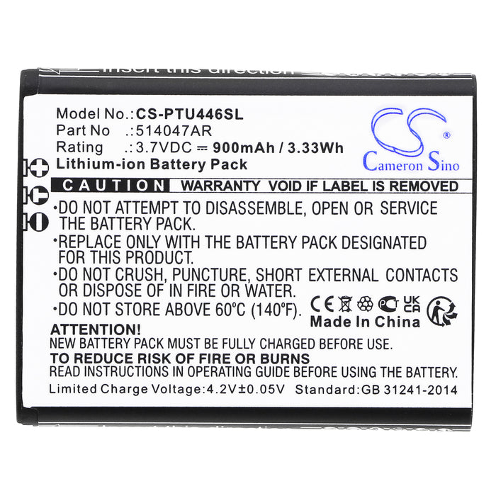 CS-PTU446SL : Battery for Panasonic KX-TU446, KX-TU456, KX-TU446/4 and others - Replaces Panasonic 514047AR