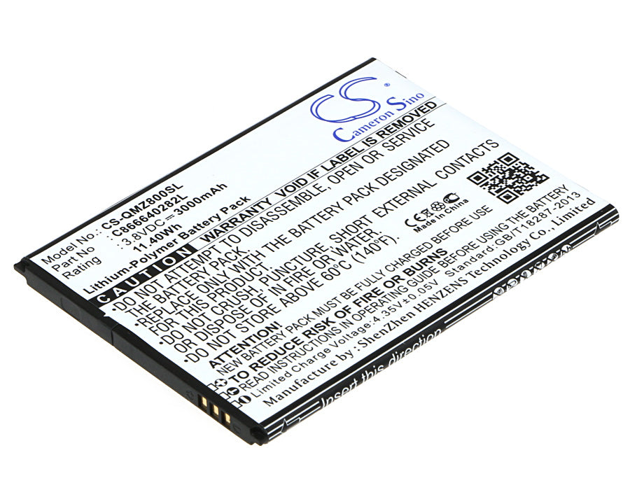 CS-QMZ800SL : Battery for Qmobile Z8 Plus - Replaces Qmobile C866640282L