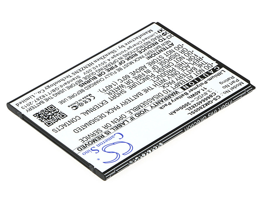 CS-QMZ800SL : Battery for Qmobile Z8 Plus - Replaces Qmobile C866640282L