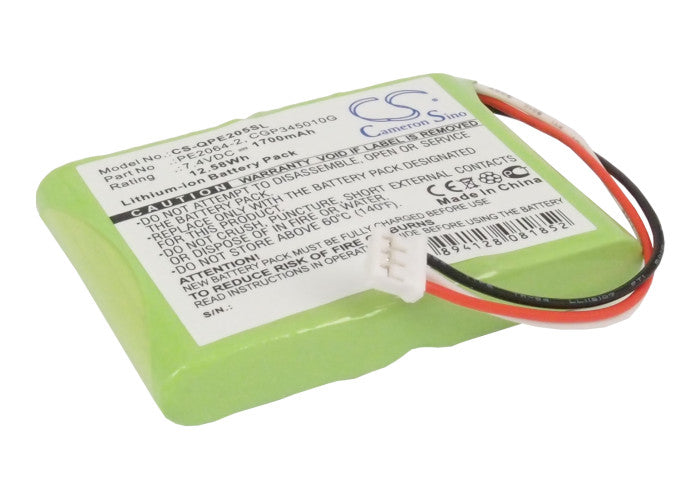 CS-QPE205SL : Battery for Q-Sonic Multimedia X-Dream-Player, PE-2058 - Replaces Q-Sonic PE2064-2, CGP345010G