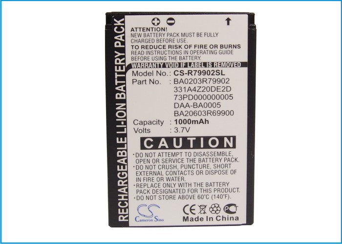 CS-R79902SL : Battery for Creative Nomad, Nomad MuVo2, Nomad Jukebox Zen Xtra and others - Replaces Creative 331A4Z20DE2D, 73PD000000005, BA20603R69900 and others