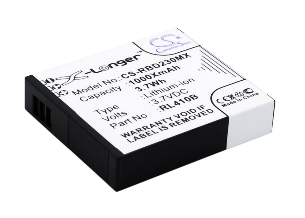 CS-RBD230MX : Battery for Rollei Actioncam 230, Actioncam 240, Actioncam 400 and others - Replaces Rollei RL410B