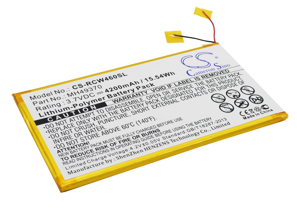 CS-RCW460SL : Battery for RCA RCT6203W46, 10", RCT6203W46 10" - Replaces RCA MH49370