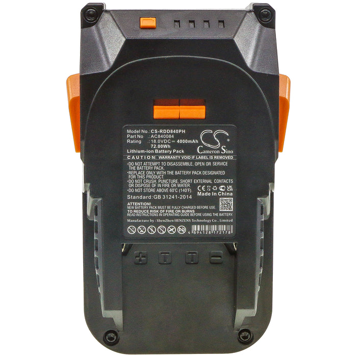 CS-RDD840PH : Battery for AEG BFL 18, BHO 18, BKS 18 and others - Replaces AEG L1815R, L1830R