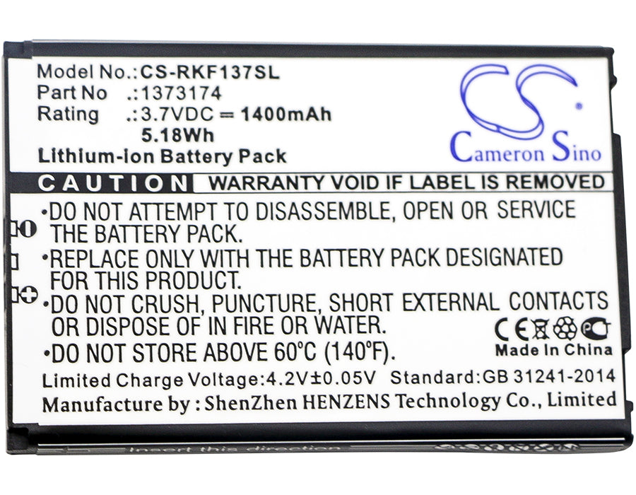 CS-RKF137SL : Battery for Renkforce 1373174 - Replaces Renkforce BP-5L