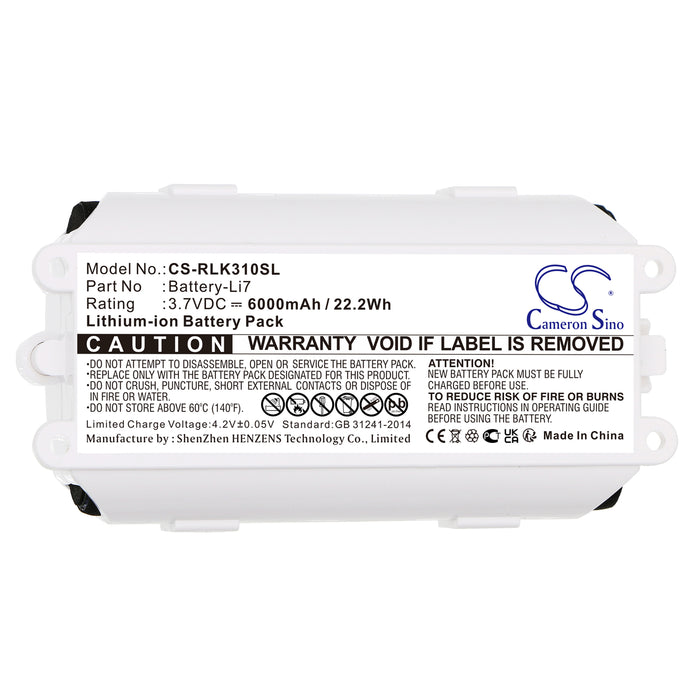 CS-RLK310SL : Battery for Reolink Argus 3 Pro - Replaces Reolink Battery-Li7,  01DQ0040-19T