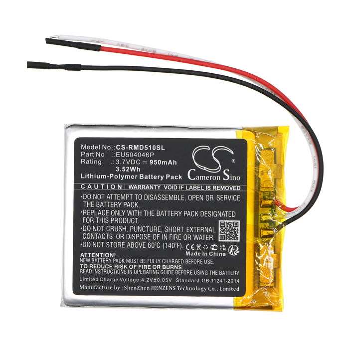 CS-RMD510SL : Battery for RAND MCNALLY TND-510, TND-520, TND-525 and others - Replaces RAND MCNALLY EU504046P