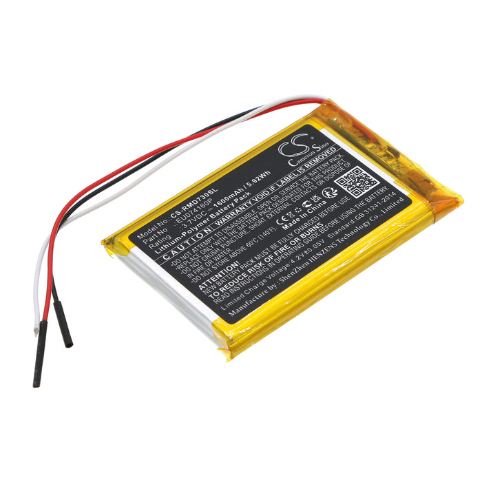 CS-RMD730SL : Battery for RAND MCNALLY TND-730 - Replaces RAND MCNALLY EU074160P