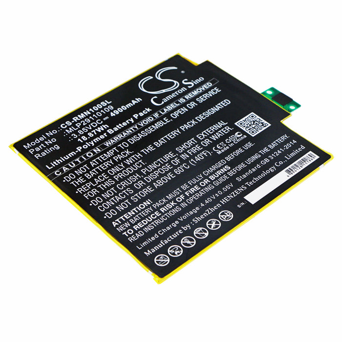 CS-RMN100SL : Battery for Verizon Ellipsis 8 HD, QTASUN1 - Replaces Verizon MLP29110109