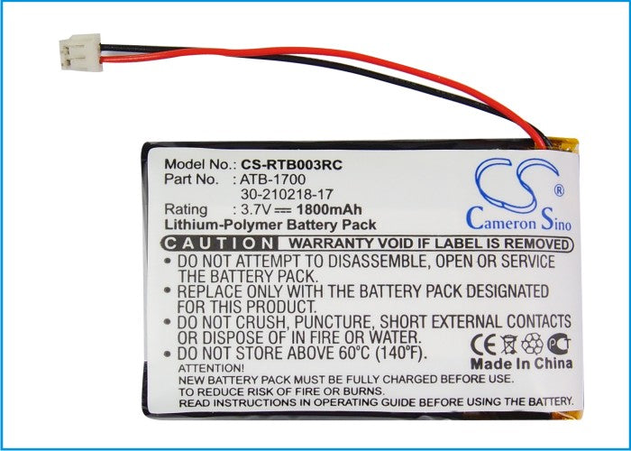 CS-RTB003RC : Battery for RTI T3V, T3-V, T3-V+ - Replaces RTI ATB-1700, 30-210218-17