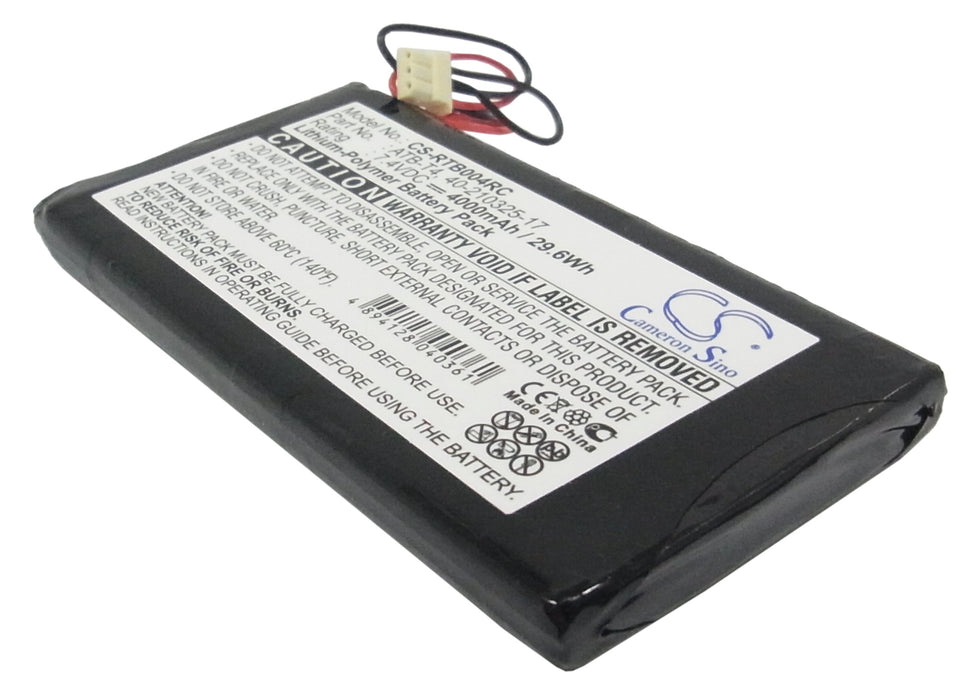 CS-RTB004RC : Battery for RTI T4, T4 Touch Panel, Zig Bee - Replaces RTI ATB-T4, 40-210325-17