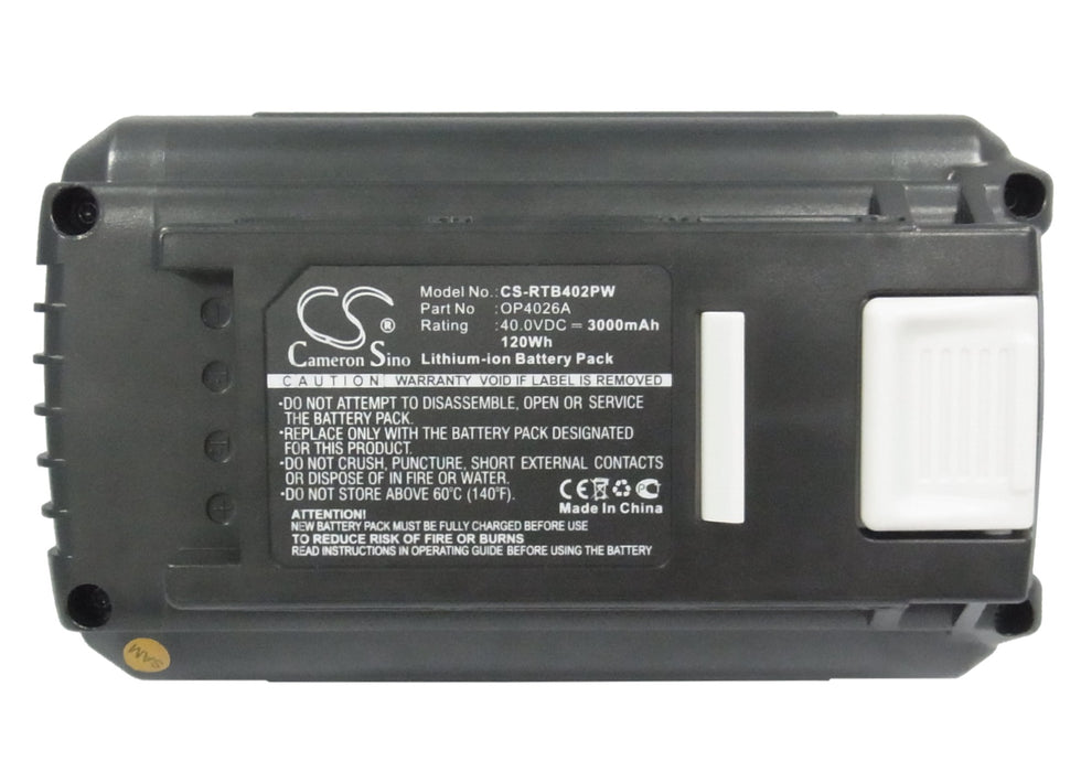 CS-RTB402PW : Battery for Ryobi RY40210, RY40200, RY40610 and others - Replaces Ryobi OP4026A, OP4026, OP4030 and others