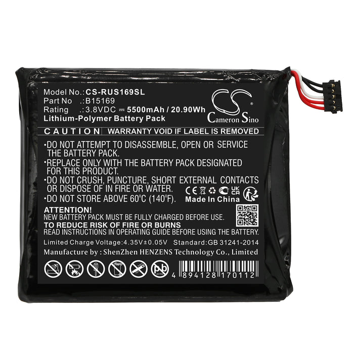 CS-RUS169SL : Battery for Ring Stick Up Cam - Replaces Ring B15169