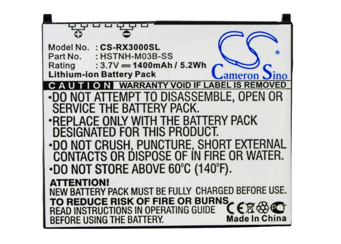 CS-RX3000SL : Battery for HP iPAQ hx2000, iPAQ hx2100, iPAQ hx2110 and others - Replaces HP 360136-001, 364401-001, 367205-001 and others