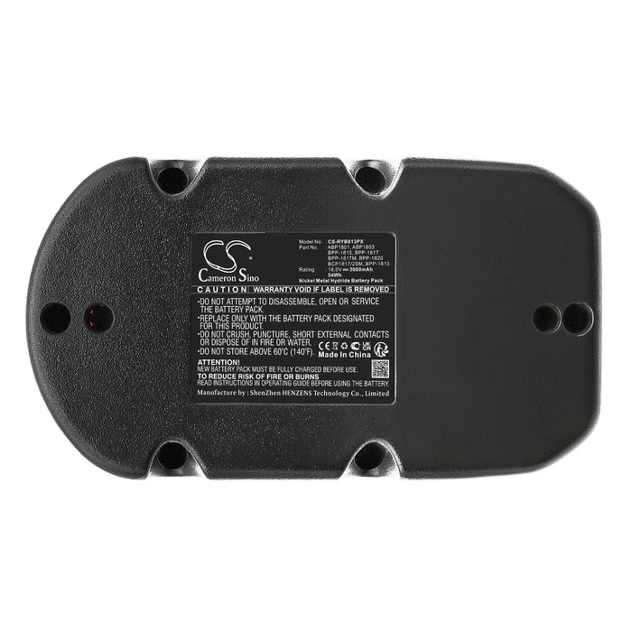 CS-RYB813PX : Battery for Ryobi BID-1801M, BID-180L, BID1821 and others - Replaces Ryobi ABP1801, ABP1803, BCP1817/2SM and others