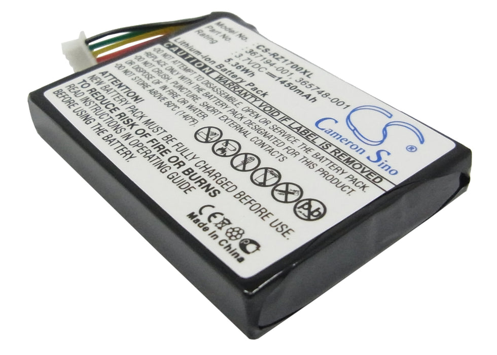 CS-RZ1700XL : Battery for HP iPAQ RZ1700, iPAQ RZ1710, iPAQ RZ1715 and others - Replaces HP 367194-001, 365748-001