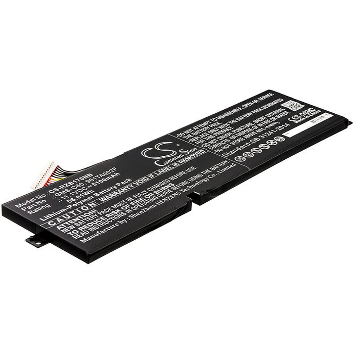 CS-RZB170NB : Battery for Razer RZ09-00830500-R3U1, RZ09-00830100-R3U1, Blade Pro 17 2012 and others - Replaces Razer GMS-C60, 3ICP8/38/83-2, 961TA002F