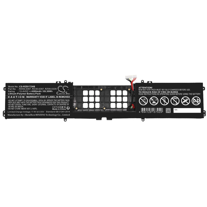 CS-RZB172NB : Battery for Razer Blade Pro 17 RTX 2080 Max Q, Blade Pro 17 RTX 2060, Blade Pro 17 2020 and others - Replaces Razer RZ09-0287, RZ09-02877E92-R3U1, RC30-0287 and others