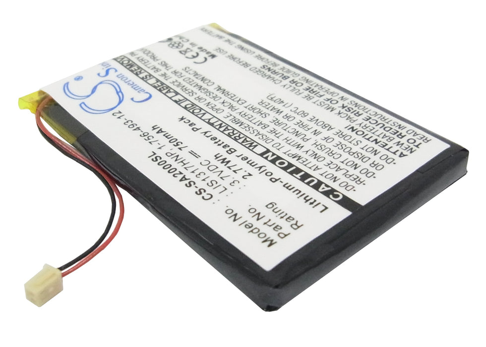 CS-SA2000SL : Battery for Sony NW-A2000, NW-HD3 - Replaces Sony LIS1317HNP, 1-756-493-12, 5427B