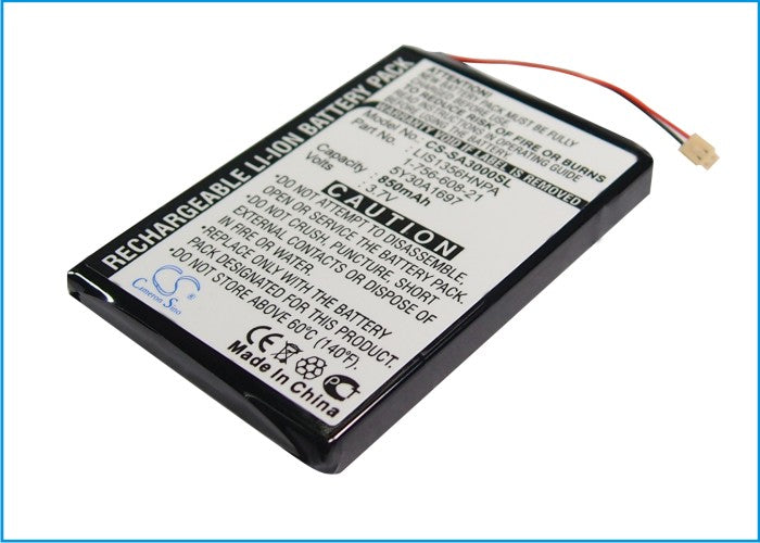 CS-SA3000SL : Battery for Sony NW-A3000V, NW-A3000 series - Replaces Sony LIS1356HNPA, 1-756-608-21, 5Y30A1697