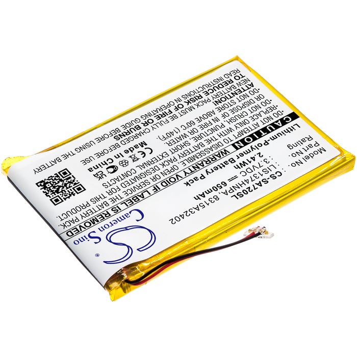 CS-SA720SL : Battery for Sony NWZ-A720, NWZ-A728, NWZ-820 and others - Replaces Sony 1-756-702-11, LIS1374HNPA, 8315A32402 and others