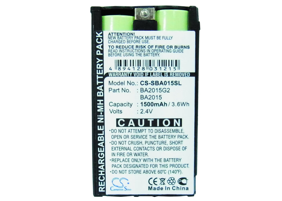 CS-SBA015SL : Battery for Sennheiser G2, 2015FM, EK1038 - Replaces Sennheiser BA2015, BA2015G2