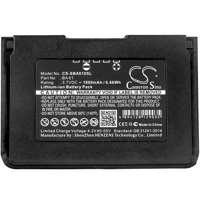 CS-SBA610SL : Battery for Sennheiser SK9000, SK9000 bodypack transmitters - Replaces Sennheiser BA 61, 56429 701 098, 504703 and others