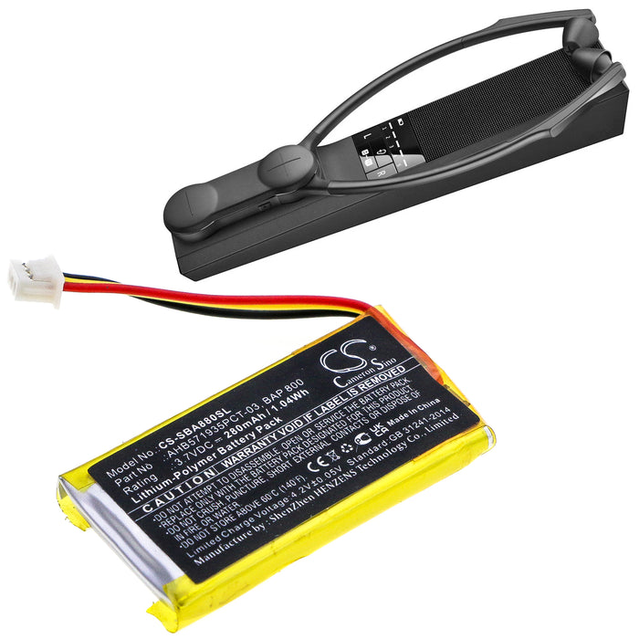 CS-SBA880SL : Battery for Sennheiser Flex 5000, Set 880, RS 5000 and others - Replaces Sennheiser AHB571935PCT-03, BAP 800, CP-SN800