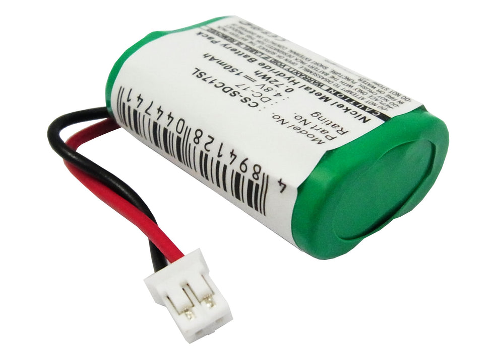 BP-SDC17SL: 4.8v 150mAh NiMH battery, replaces Dogtra SDT00-11907 , Kinetic MH120AAAL4GC, Sportdog DC-17
