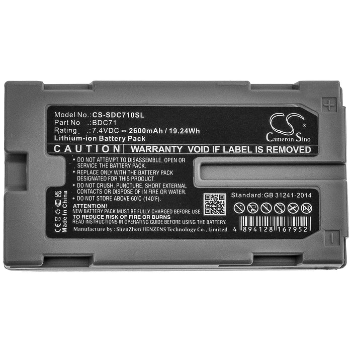 CS-SDC710SL : Battery for Sokkia 3D Layout Navigator LN-150, Pipe Laser TP-L6 - Replaces Sokkia BDC71