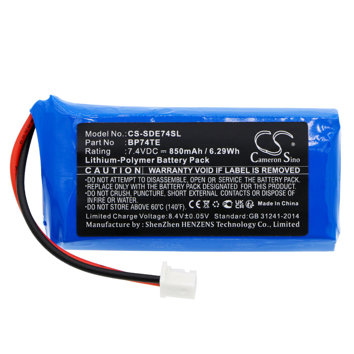 CS-SDE74SL : Battery for Dogtra EDGE transmitter, DA212, EDGE TX and others - Replaces Dogtra BP74TE, BP74TE3P