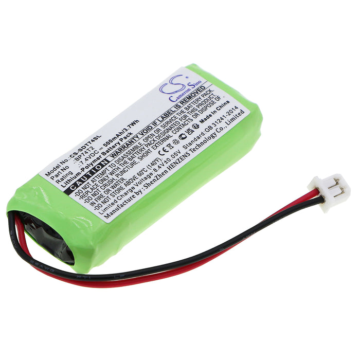 BP-SDT74SL : 7.4 volt Li-PO battery, replaces Dogtra BP74T2, Aetertek AE602048P6H AE562438P6H