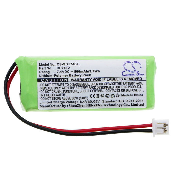 BP-SDT74SL : 7.4 volt Li-PO battery, replaces Dogtra BP74T2, Aetertek AE602048P6H AE562438P6H