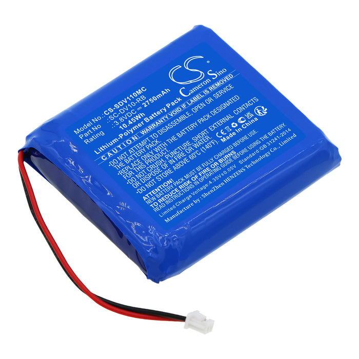 CS-SDV110MC : Battery for PatrolEyes SC-DV10, PE-DV10-Pro, SC-DV7 HD and others - Replaces PatrolEyes SC-DV10-RB, SC-DV7-RB, SC-DV1-RB